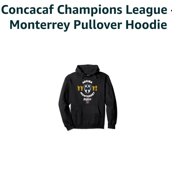 Port Co Black Hoodie Arriba Monterrey Rayados Size XL Mens - Picture 2 of 7